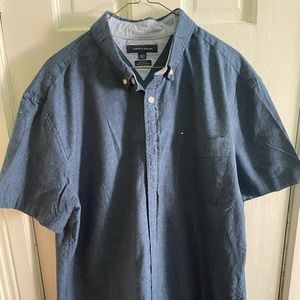 Tommy Hilfiger button-down short sleeve shirt.